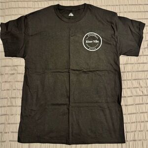 River Vibz Havasu Style White Graphic On Black T-Shirt - Front & Back Logo
